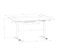 Spacetronik Moris Czarne (elektryczna regulacja) i organizer kabli - 1153930 - zdjęcie 6